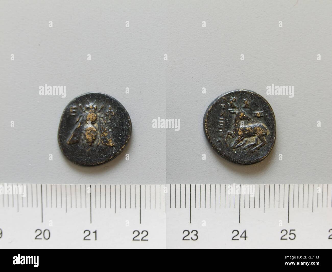 Menta: Efeso, moneta da Efeso, 305–288 a.C., rame, 2.00 g, 12:00, 16 mm, prodotto in Efeso, Ionia, greco, IV-III secolo a.C., Numismatica Foto Stock