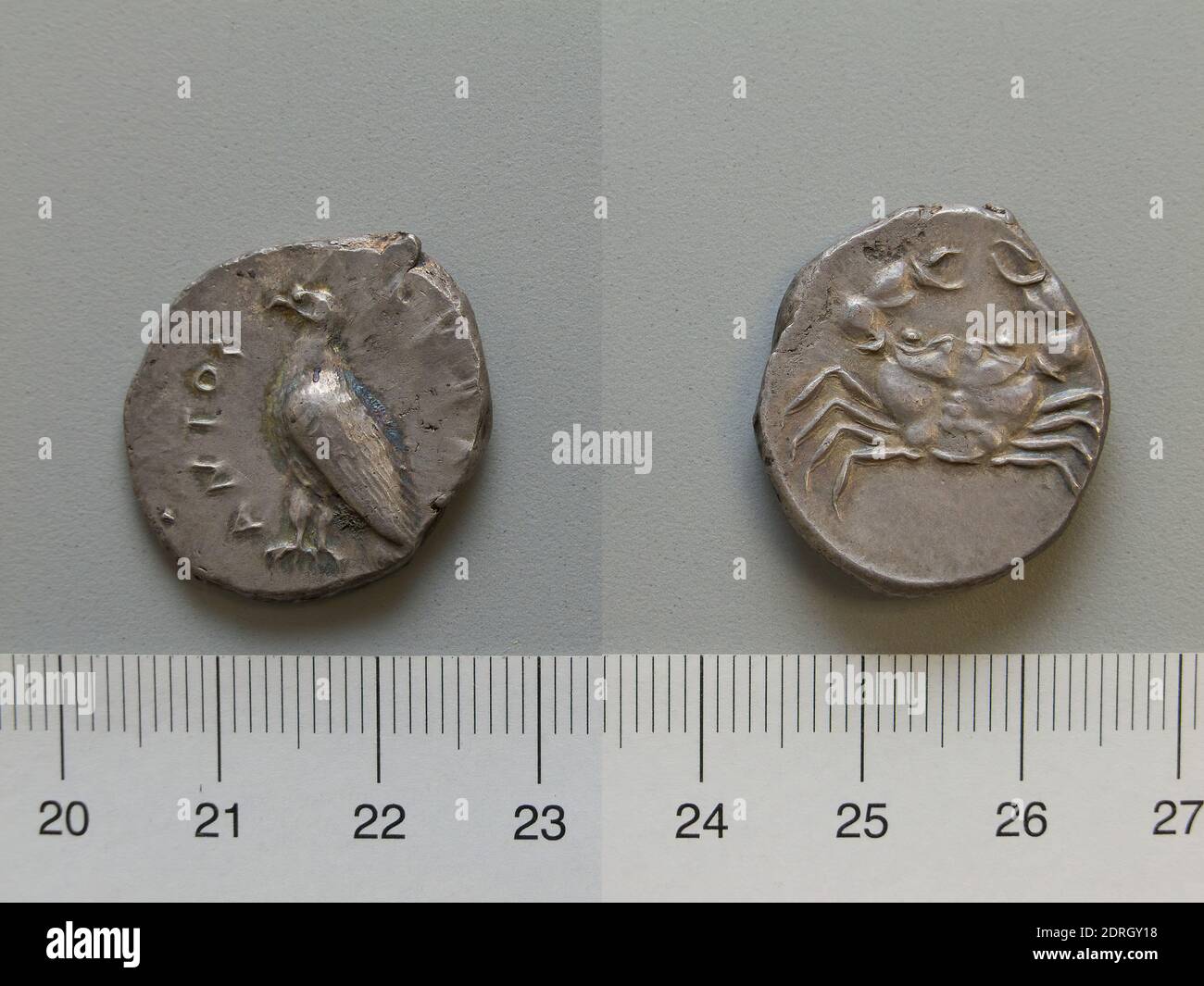 Menta: Agrigentum, Didrachm di Agrigentum, 472–413 a.C., Argento, 8.8 g, 11:00, 24 mm, Made in Agrigentum, Greco, V secolo a.C., Numismatica Foto Stock