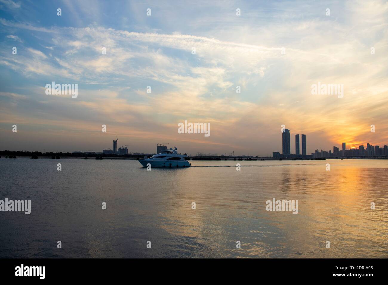 Skyline della città di Dubai. Foto Stock