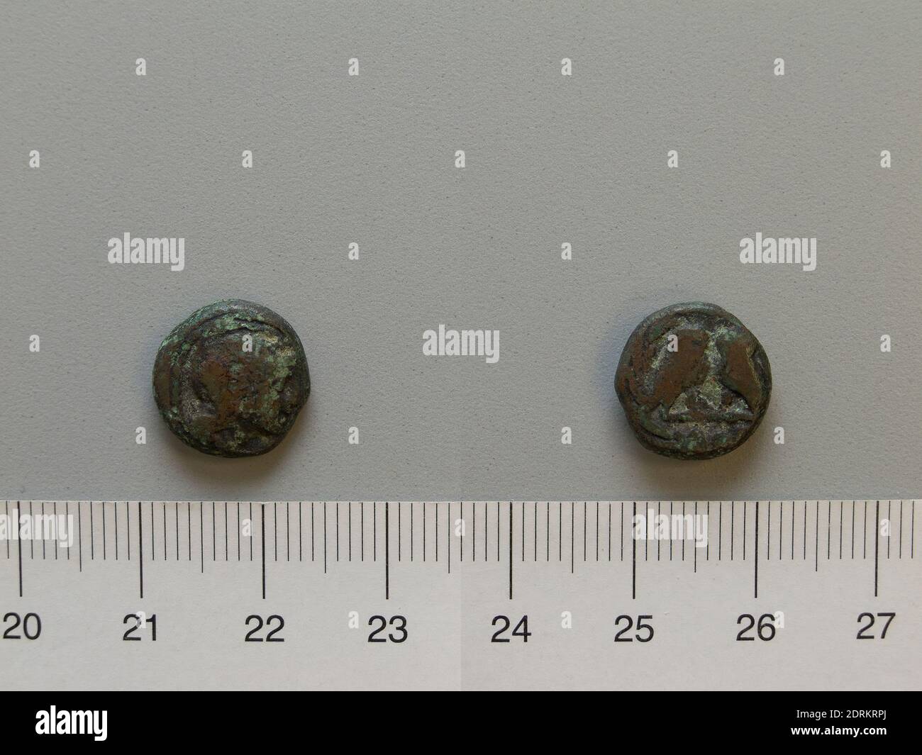 Menta: Clarentza, moneta da Clarentza, 180–170 a.C., Bronzo, 3.00 g, 12:00, 12.9 mm, Made in Clarentza, Peloponneso, Greco, Numismatica Foto Stock