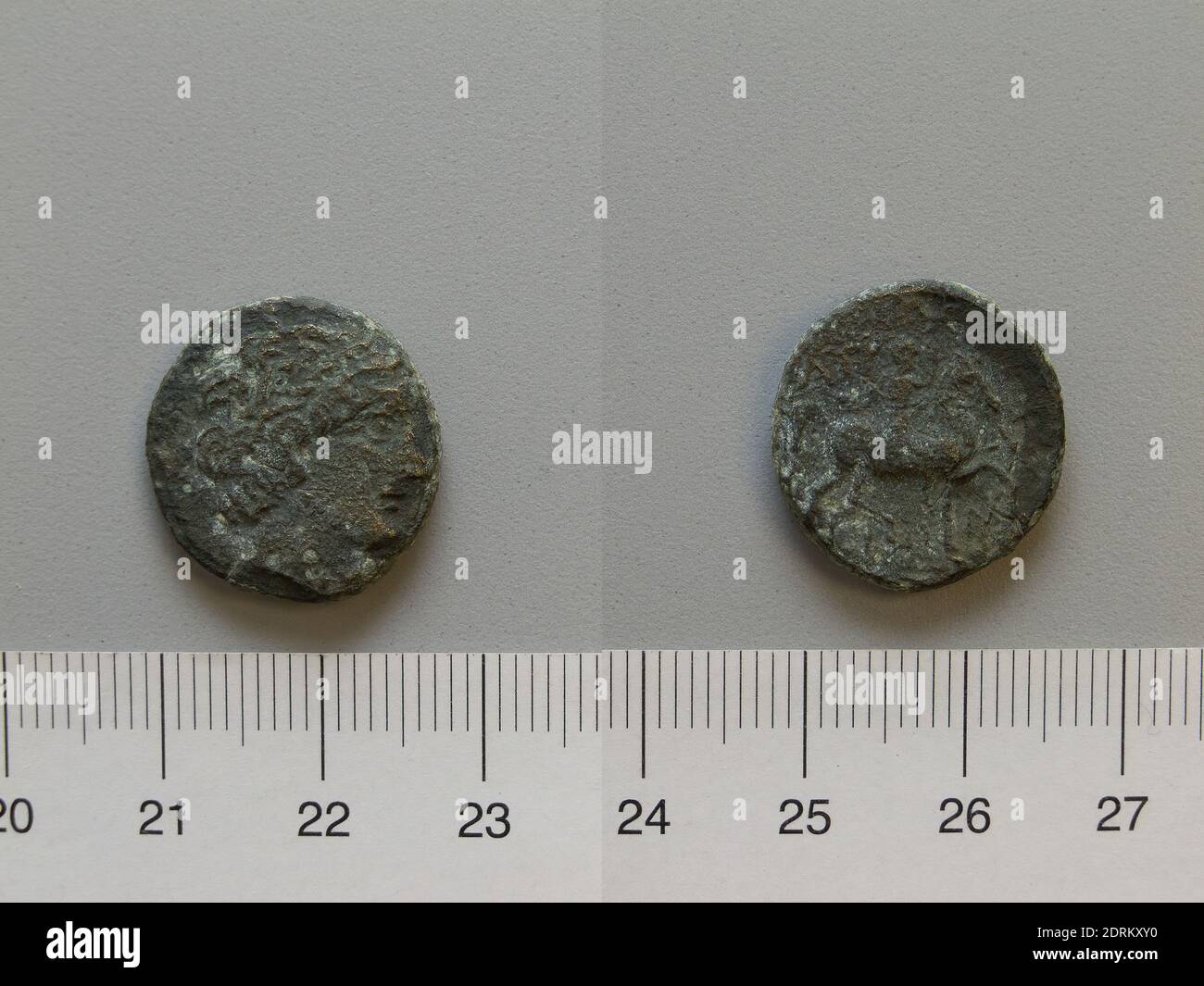 Menta: ATRAX, moneta da Atrax, 300–190 a.C., rame, 5.80 g, 1:00, 19.0 mm, prodotto in Atrax, Tessaglia, Greco, III-II secolo a.C., Numismatica Foto Stock