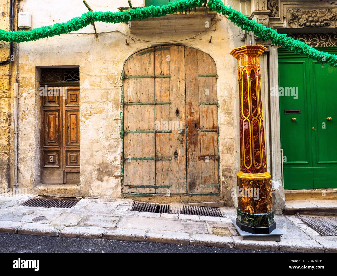 Festival decorazione per le strade di Valletta - Malta Foto Stock