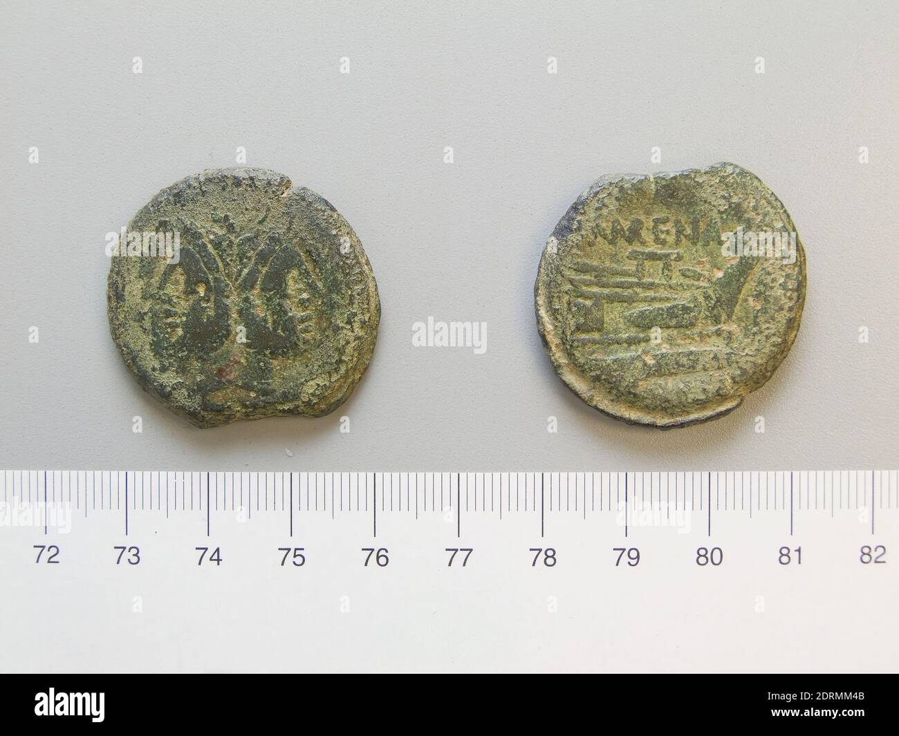 Menta: Roma, 1 da Roma, 169–158 a.C., rame, 23.99 g, 6:00, 33.5 mm, Made in Rome, Roman, II secolo a.C., Numismatica Foto Stock