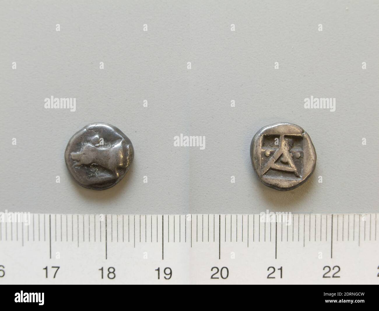 Menta: Argos, moneta da Argos, 468–421 a.C., Argento, 2.62 g, 10:00, 12.0 mm, Made in Argos, Argolis, Greco, V secolo a.C., Numismatica Foto Stock