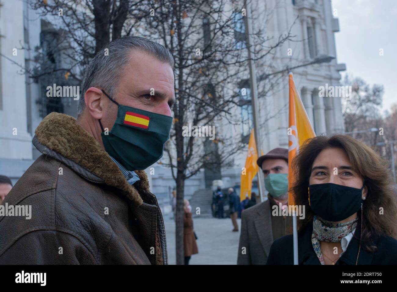 La piattaforma più pluraliste ha dimostrato questa domenica in un nuova dimostrazione in auto su tutto il "territorio nazionale" a. Protesta contro Lom Foto Stock