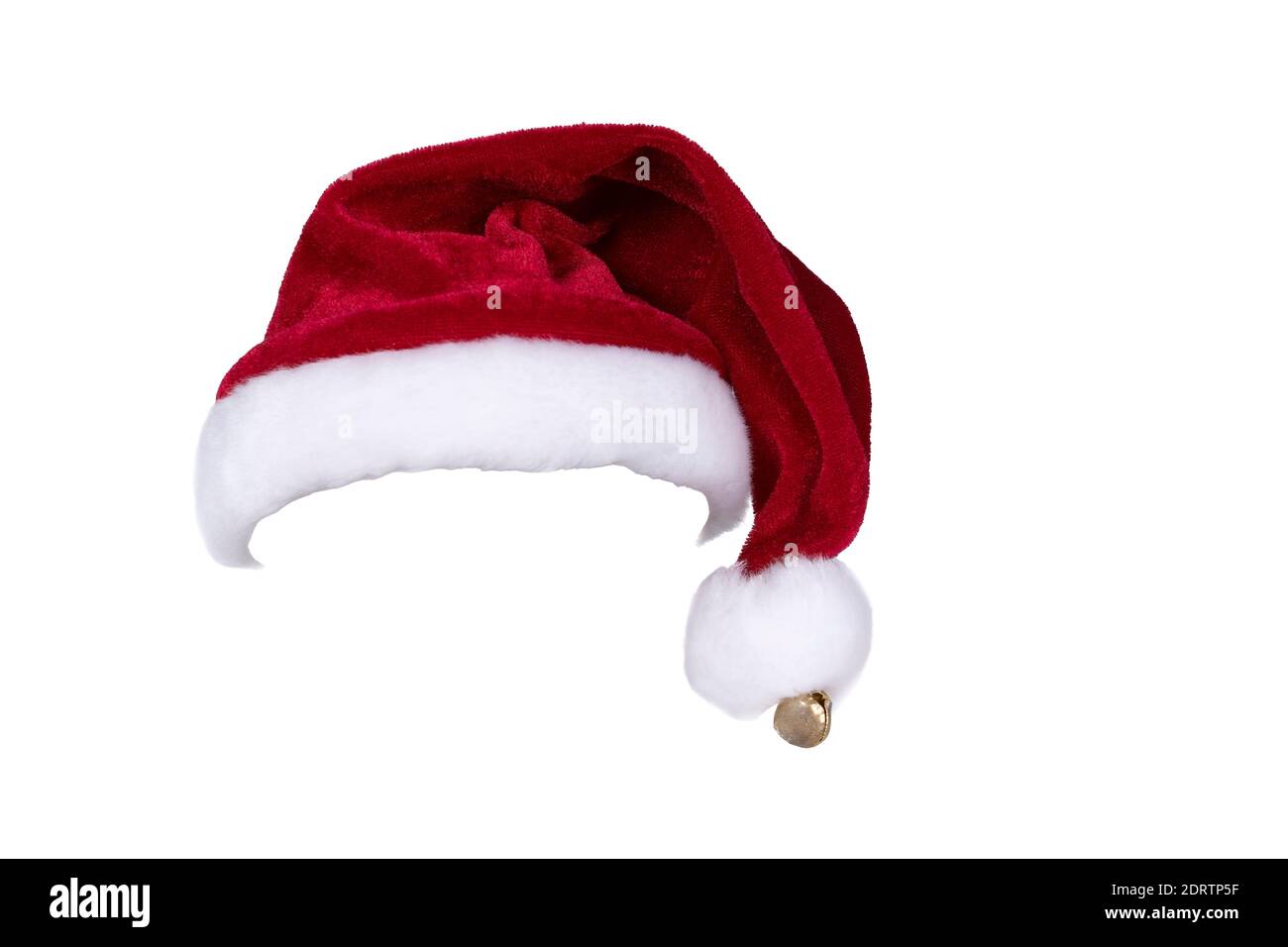 Un costume da cappellino di Babbo Natale isolato su sfondo bianco Per Natale  e Capodanno stagionale celebrazione decorazione di design Foto stock - Alamy