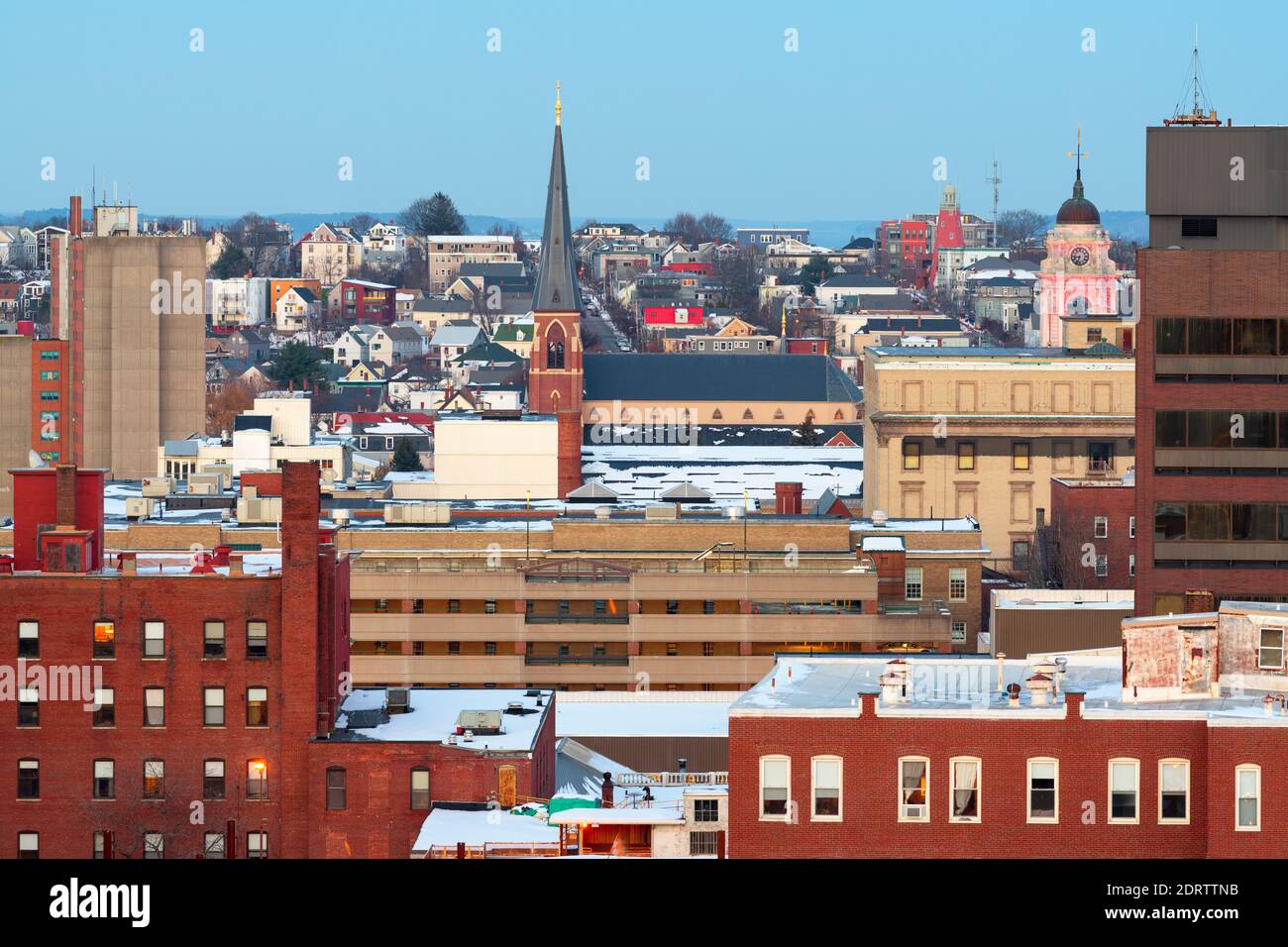 Portland, Maine, Stati Uniti d'America skyline del centro. Foto Stock