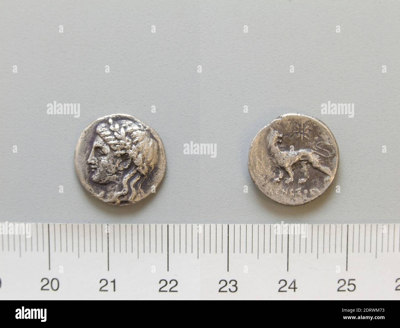 Menta: Mileto, OBOL di Mileto, 525–494 a.C., Argento, 3.03 g, 12:00, 15.5 mm, Made in Mileto, Ionia, Greco, VI-V secolo a.C., Numismatica Foto Stock