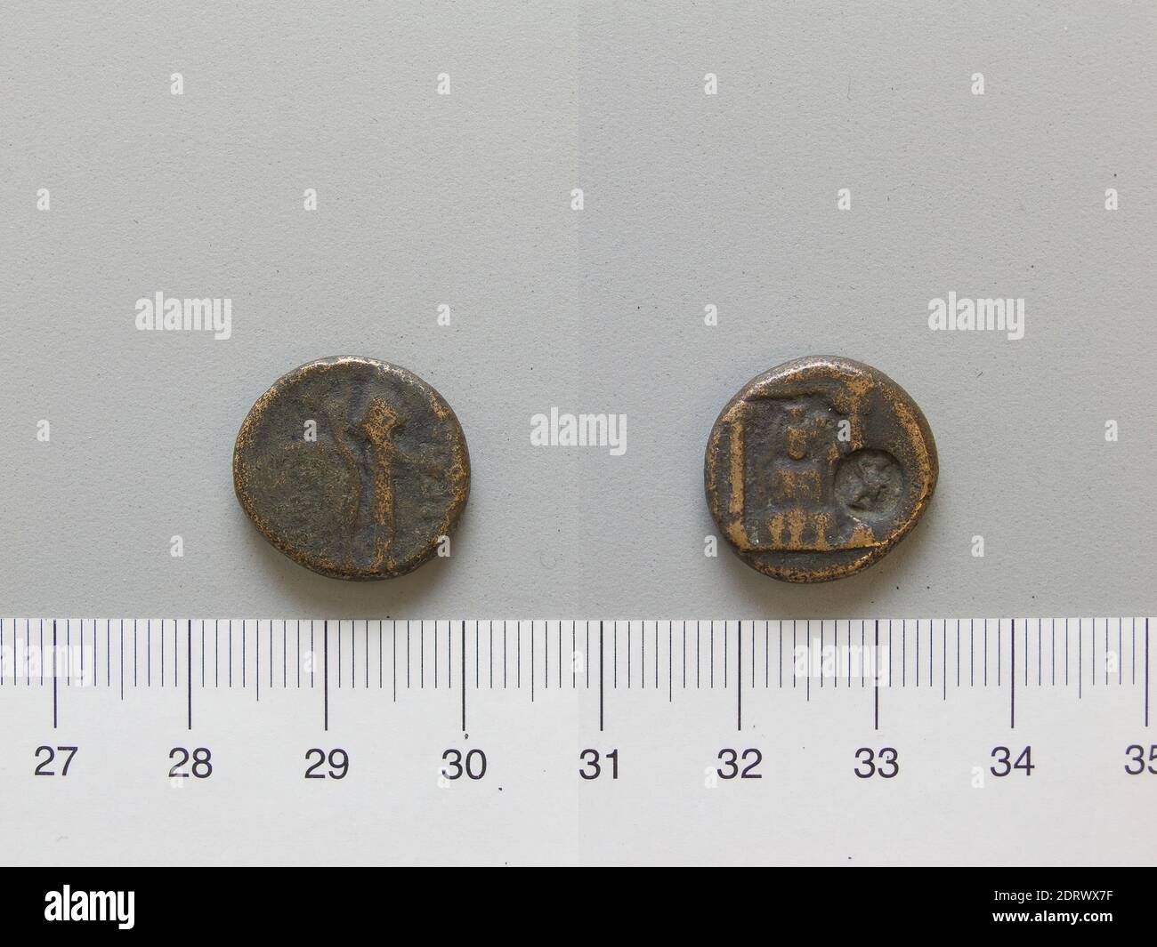 Menta: Perge, moneta da Perge, ca. II secolo a.C., rame, 5.00 g, 12:00, 17.1 mm, Made in Perge, Pampilia, Roman, II secolo a.C., Numismatica Foto Stock