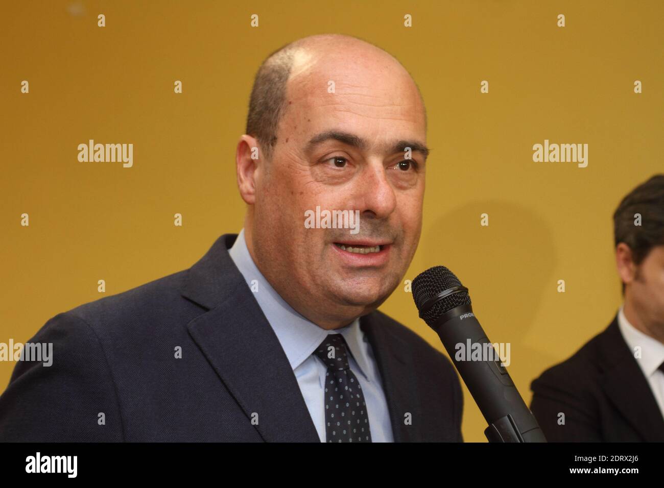 Pontecovo, Italia - 31 marzo 2015: Nicola Zingaretti all'inaguazione della prima Remi del Lazio Foto Stock