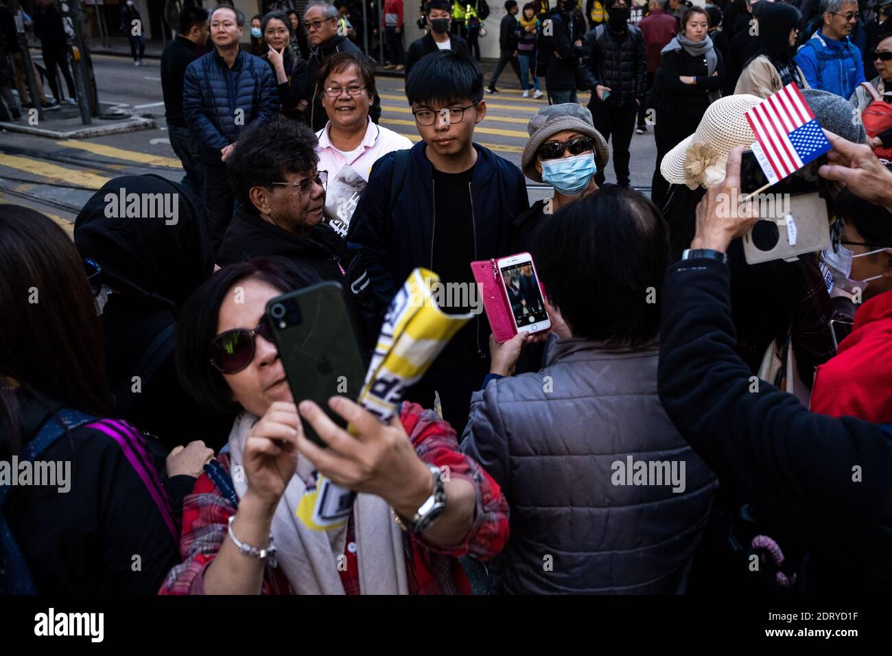 HONG KONG -JOSHUA WONG Joshua Wong, leader di Hong Kong de l'Opportunity democratique à la Republique Populaire de Chine. Joshua Wong, il leader di Hong Kong Foto Stock