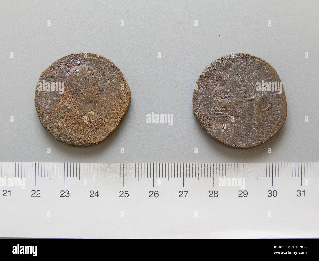 Governatore: Gordiano III, Imperatore di Roma, 225–244, governato 238–44, Rulero: Abgar X, Re di Edessa, governato d.C. 242–44, Mint: Edessa, Mesopotamia, Coin di Gordiano III, Imperatore di Roma; Abgar X, Re di Edessa da Edessa, d.C. 238–44, rame, 21.72 g, 5:00, 32.1 mm, in-made-Mohamessa, 3° secolo Foto Stock