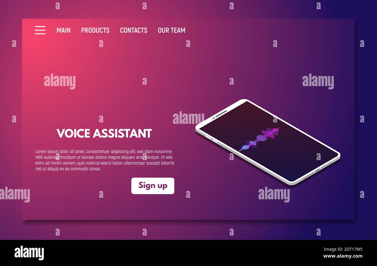 Concetto di riconoscimento vocale Illustrazione Vettoriale