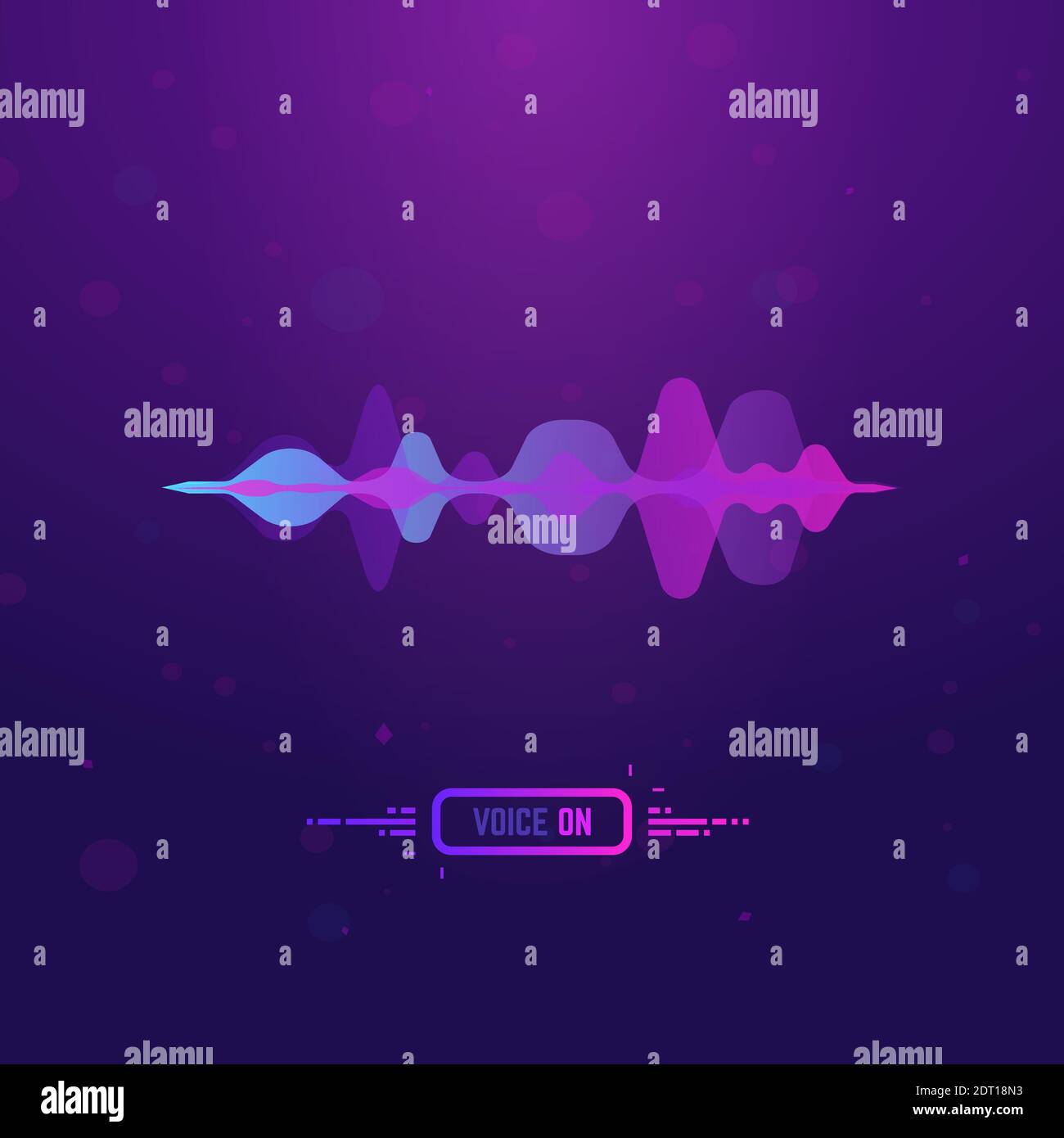 Banner dell'assistente vocale Illustrazione Vettoriale