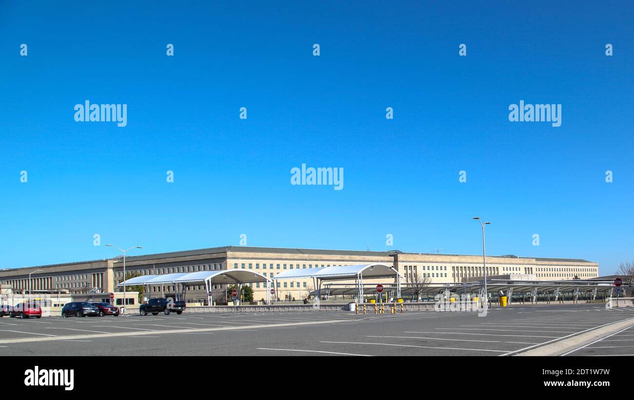 Vista esterna dell'edificio del Pentagono a Washington, DC, USA. Foto Stock
