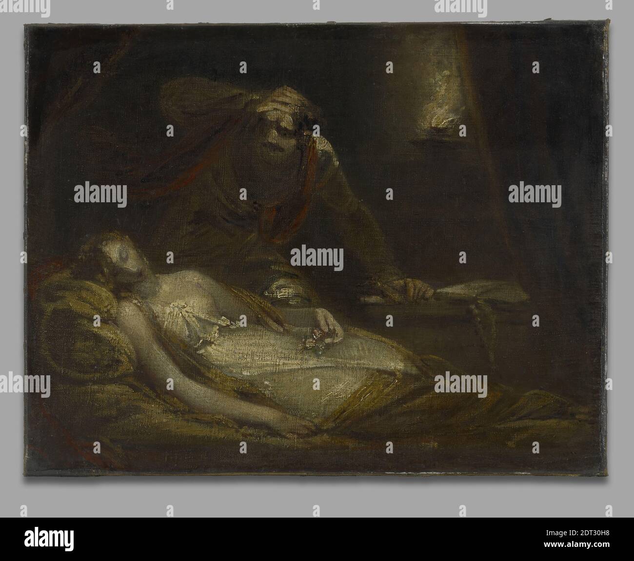 Artista: Theodor von Holst, 1810–1844, Othello e Desdemona, olio su tela, senza cornice: 31.75 × 41.91 cm (12 1/2 × 16 1/2 in.), inglese, 19 ° secolo, dipinti Foto Stock