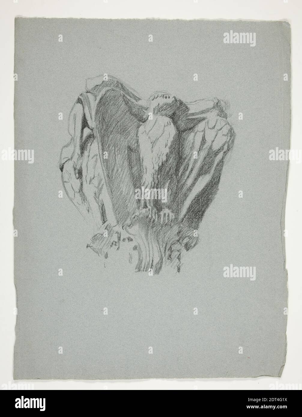 Artist: Edwin Austin Abbey, American, 1852–1911, M.A., 1897, Sketch of a Capital, Charcoal, Blue Lay, 47.6 × 36 cm (18 3/4 × 14 3/16 in.), made in United States, American, 19th Century, Works on Paper - Drawings and Watercolours Foto Stock