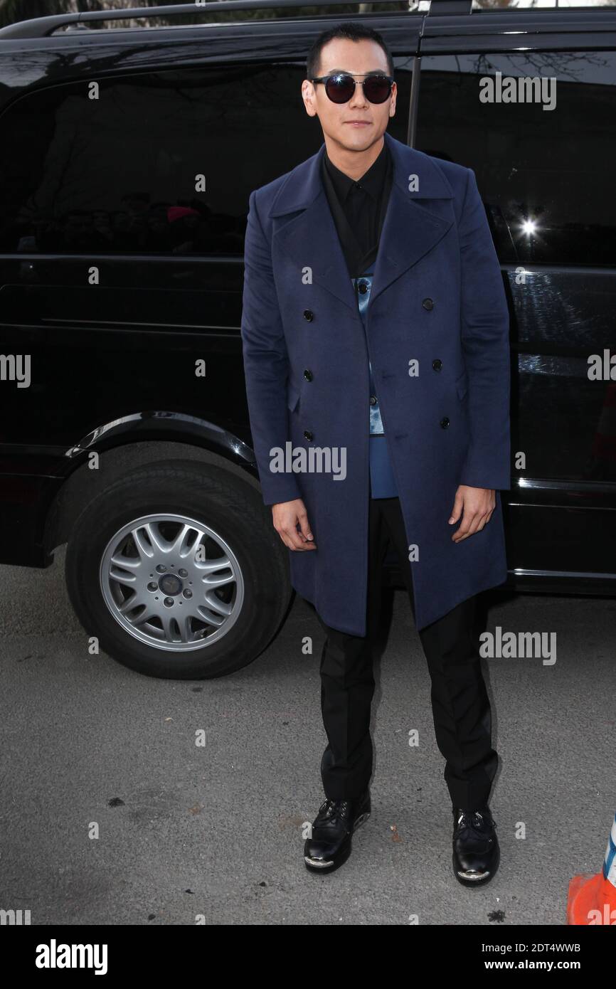 Eddie Peng partecipa alla presentazione della collezione uomo di Dior Autunno-Inverno 2014/2015 tenutasi al Tennis Club di Parigi, Francia, il 18 gennaio 2014. Foto di Audrey Poree/ABACAPRESS.COM Foto Stock