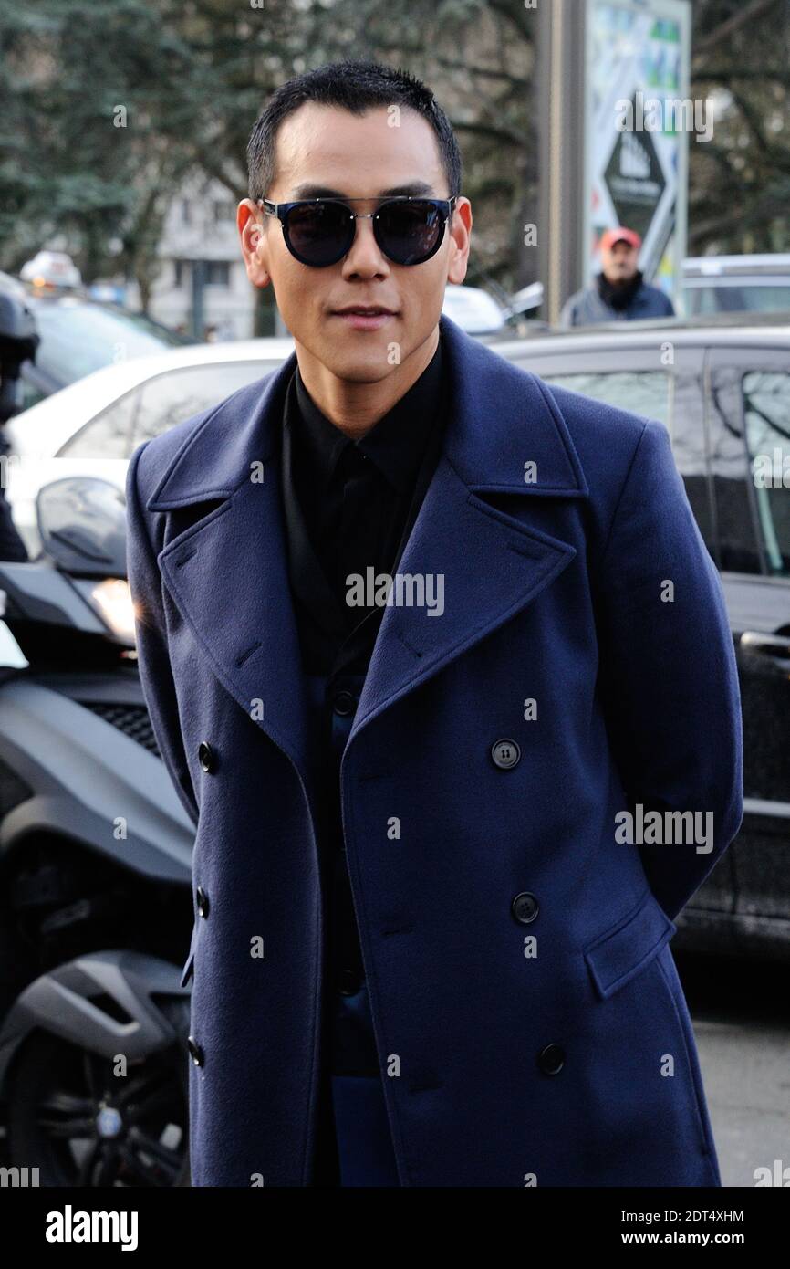 Eddie Peng partecipa alla presentazione della collezione uomo di Dior Homme Autunno-Inverno 2014/2015 tenutasi al Tennis Club di Parigi, Francia, il 18 gennaio 2014. Foto di Aurore Marechal/ABACAPRESS.COM Foto Stock