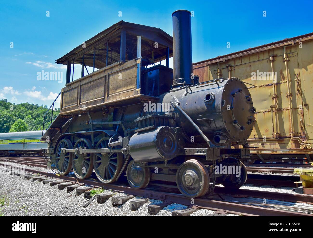 Locomotiva 6-0 a vapore a dorso di cammello n. 173, costruita nel 1873 a Baltimora & Ohio Il Museo Nazionale dei Trasporti Foto Stock