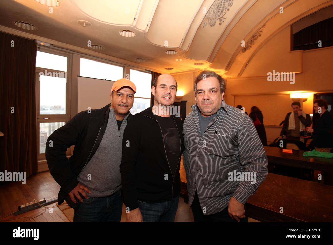 Pascal Legitimus, Bernard Campan, Didier Bourdon alla preview di Les Trois Freres, le Retour a Lille, Francia il 31 gennaio 2014. Foto di Sylvain Lefevre/ABACAPRESS.COM Foto Stock