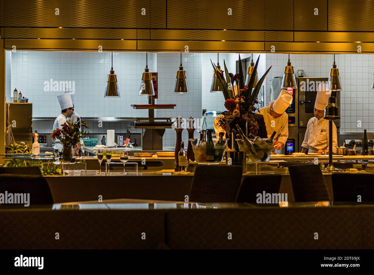 Cucina aperta in Hotel Nippondeira, Shizuoka, Giappone Foto Stock