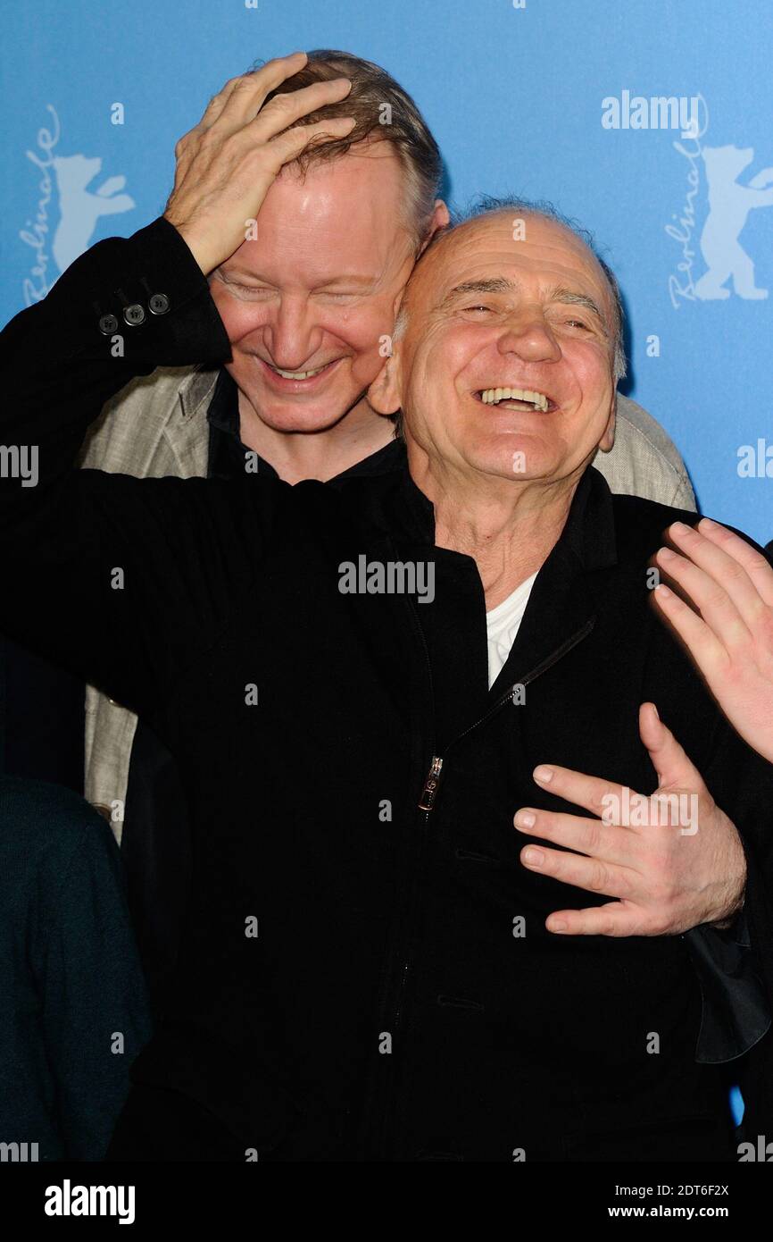 Stellan Skarsgard e Bruno Ganz partecipano alla Photocall 'in ordine di sparizione' durante il 64° Berlinale, Festival Internazionale del Cinema di Berlino, in Germania, il 10 febbraio 2014. Foto di Aurore Marechal/ABACAPRESS.COM Foto Stock