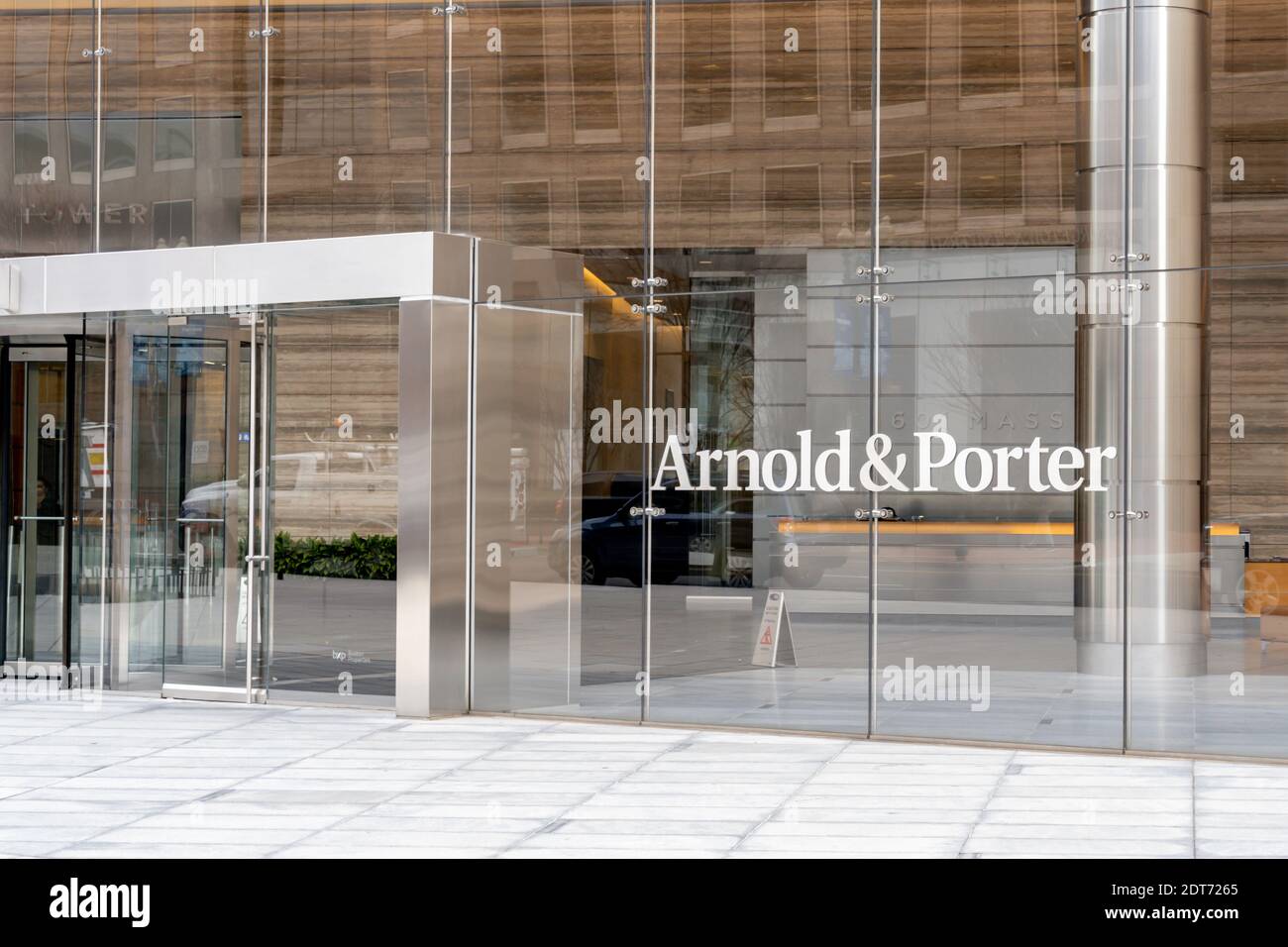 Ingresso di Arnold e Porter LLP a Washington, DC, USA Foto Stock