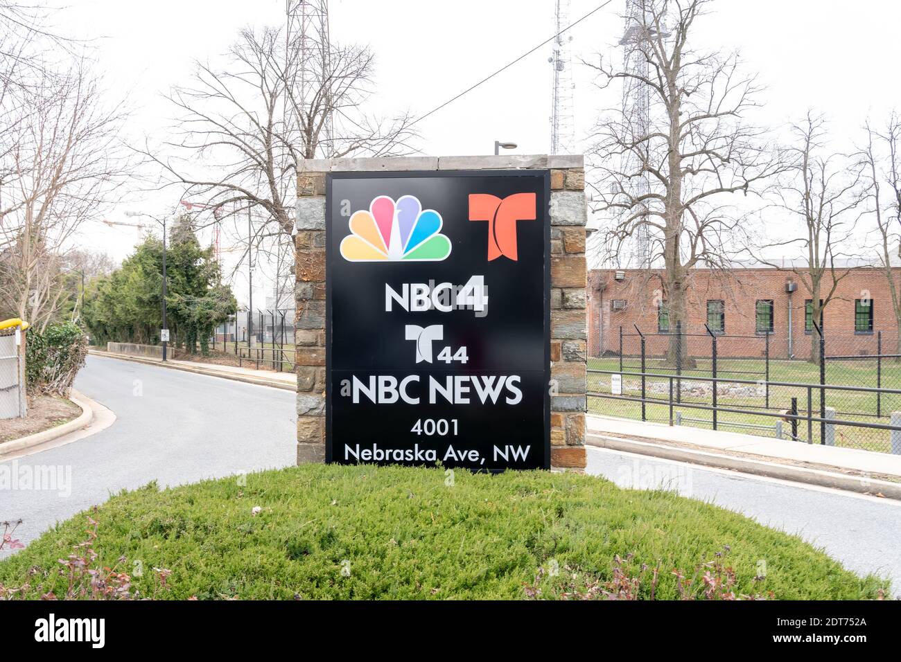 Segno di NBC 4 Washington a Washington DC, USA. Foto Stock