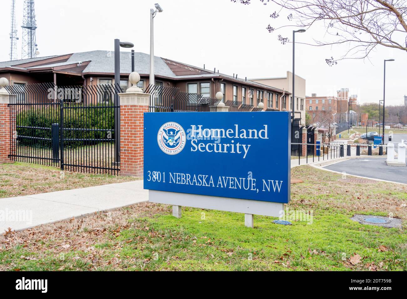 Homeland Security (DHS) segno a Washington, D.C. USA. Foto Stock