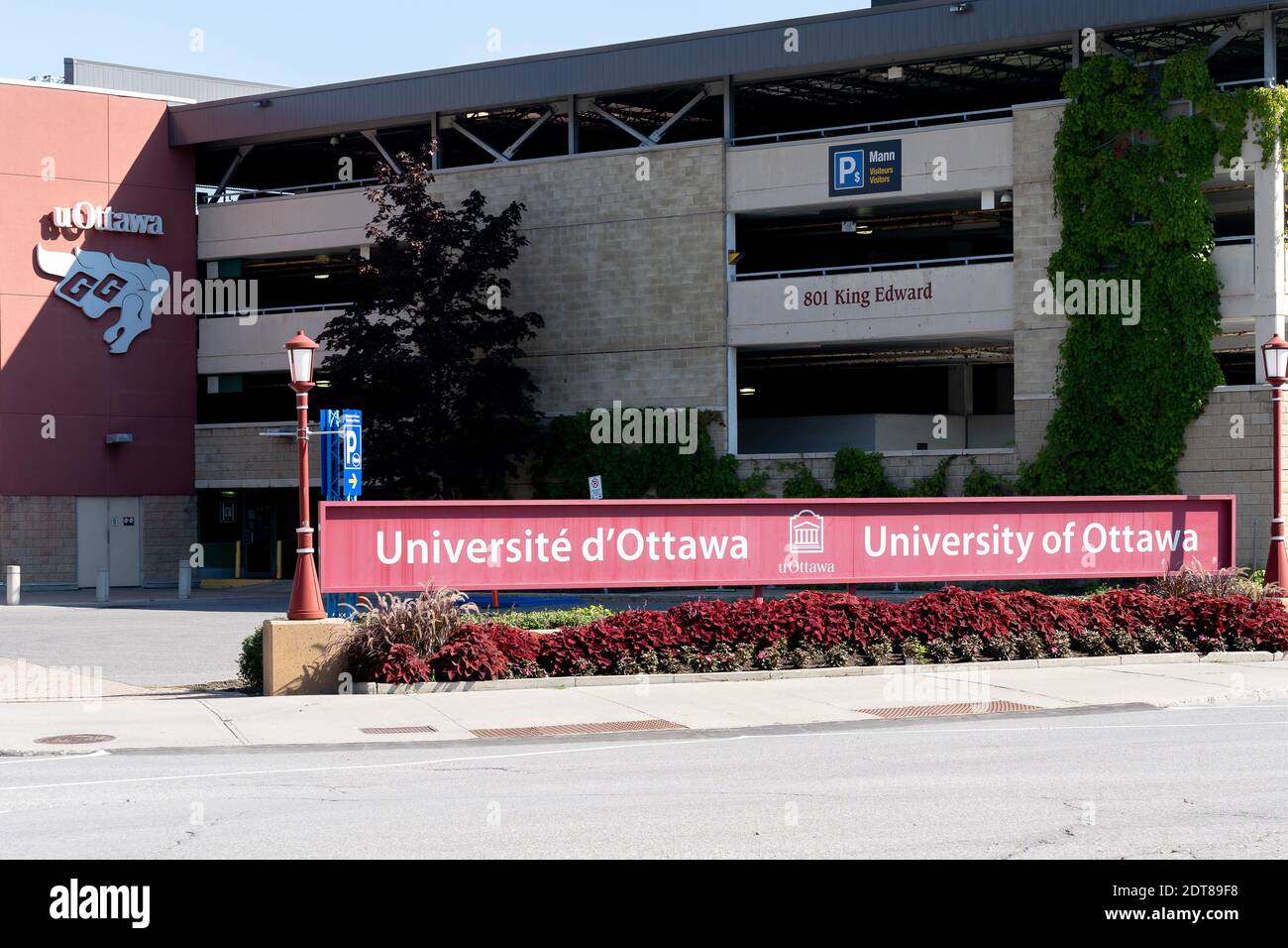 L'Università di Ottawa firma presso il campus di Ottawa, Ontario, Canada Foto Stock