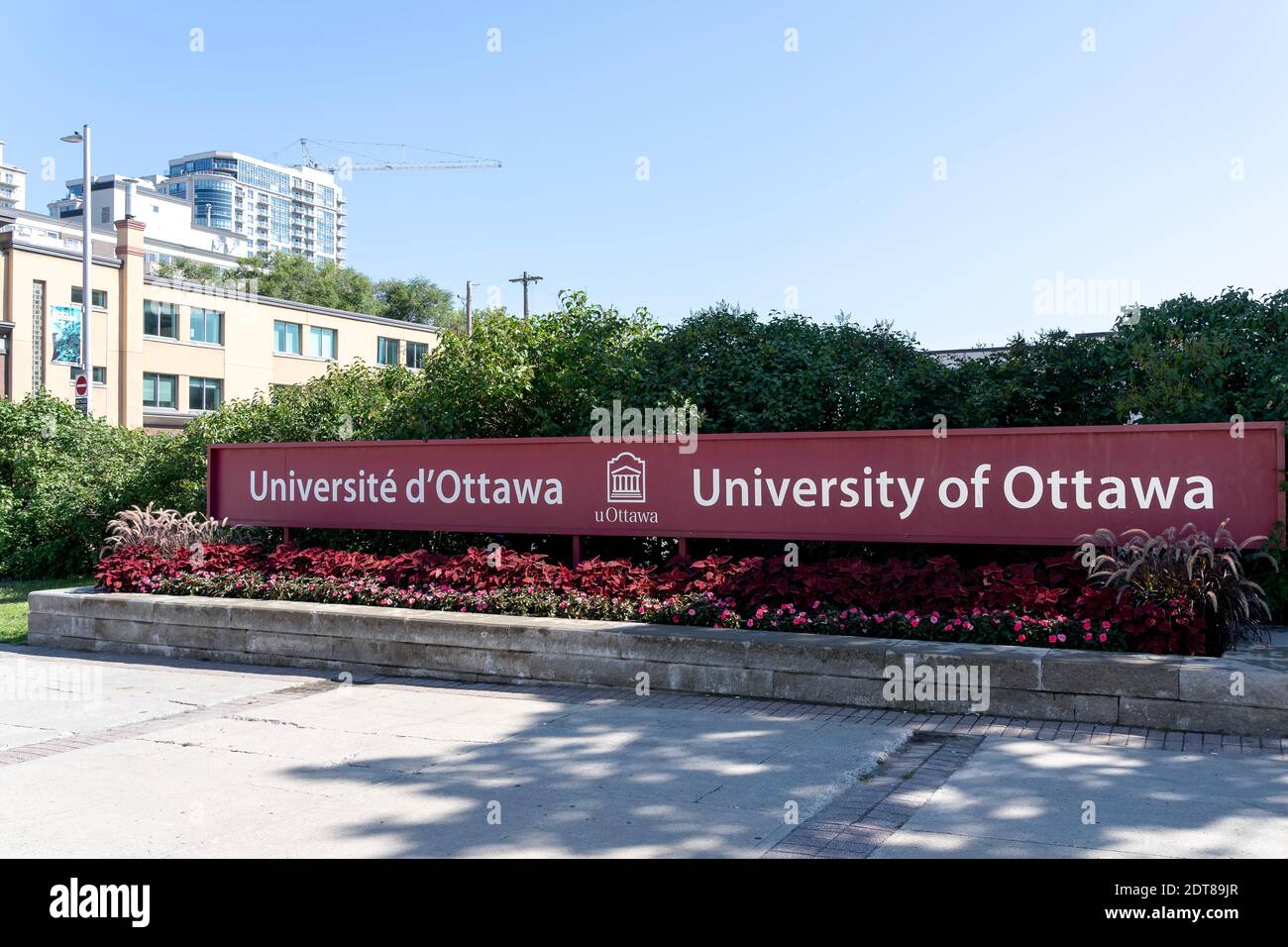 L'Università di Ottawa firma presso il campus di Ottawa, Ontario, Canada Foto Stock