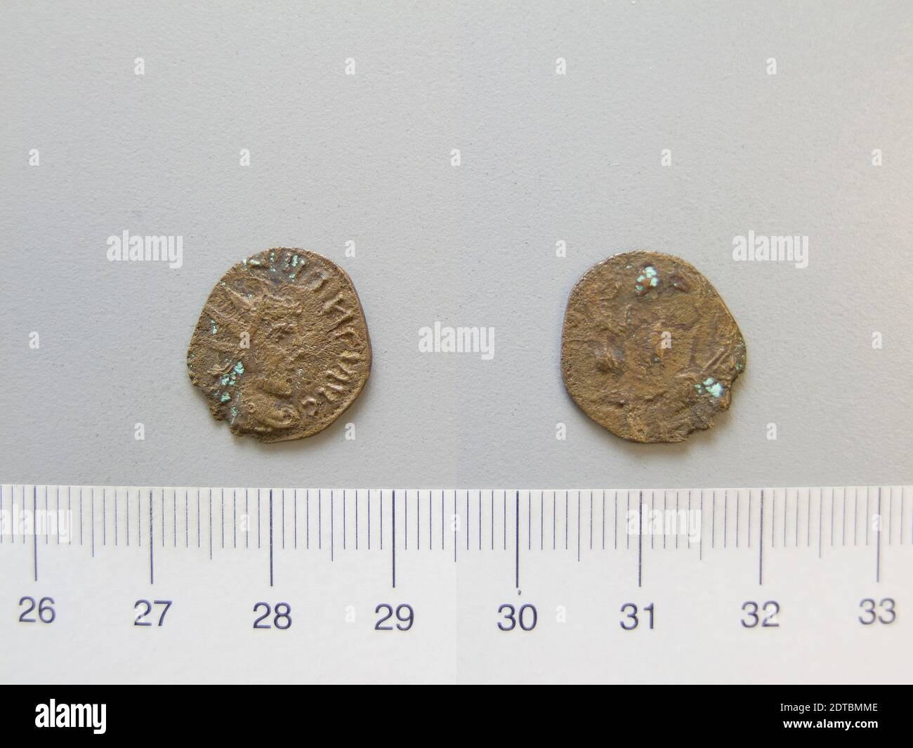 Menta: Allobroges, Antoninianus di Allobroges, 268–70 d.C., Argento, 1.07 g, 15.9 mm, Made in Gallia, Roman, III secolo d.C., Numismatica Foto Stock