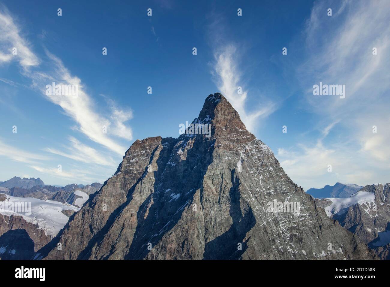 Svizzera, Cantone Wallis, Zermatt, Cervino, Cervino nelle Alpi svizzere Foto Stock