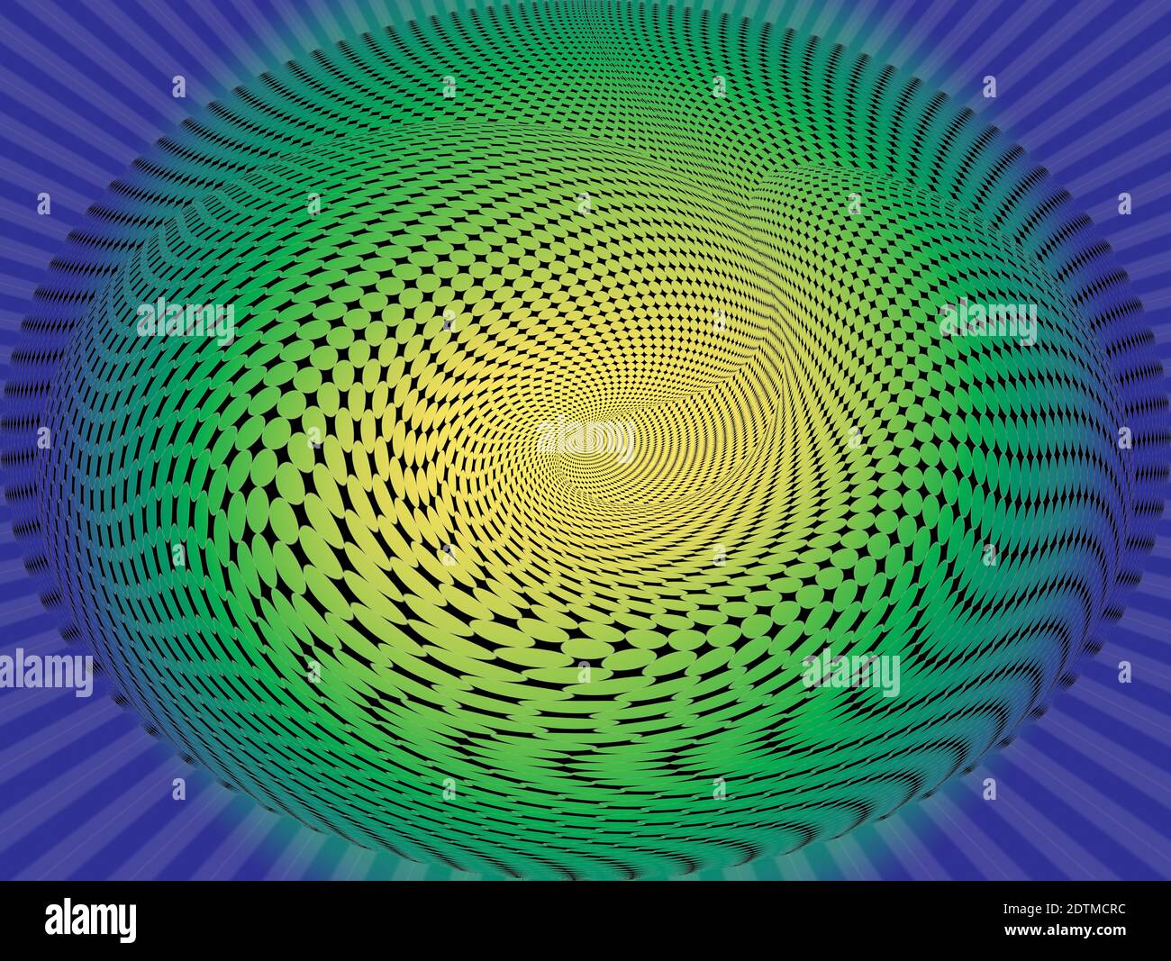 Calcolatore geometrico generato Op Art (Optical Art) immagine Foto Stock