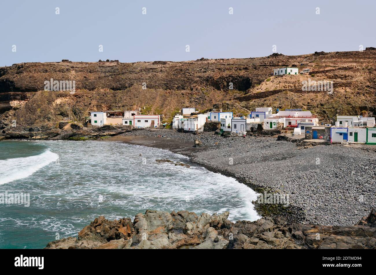 Spagna, Isole Canarie, Fuerteventura, villaggio El Puerto de Los Molinos Foto Stock