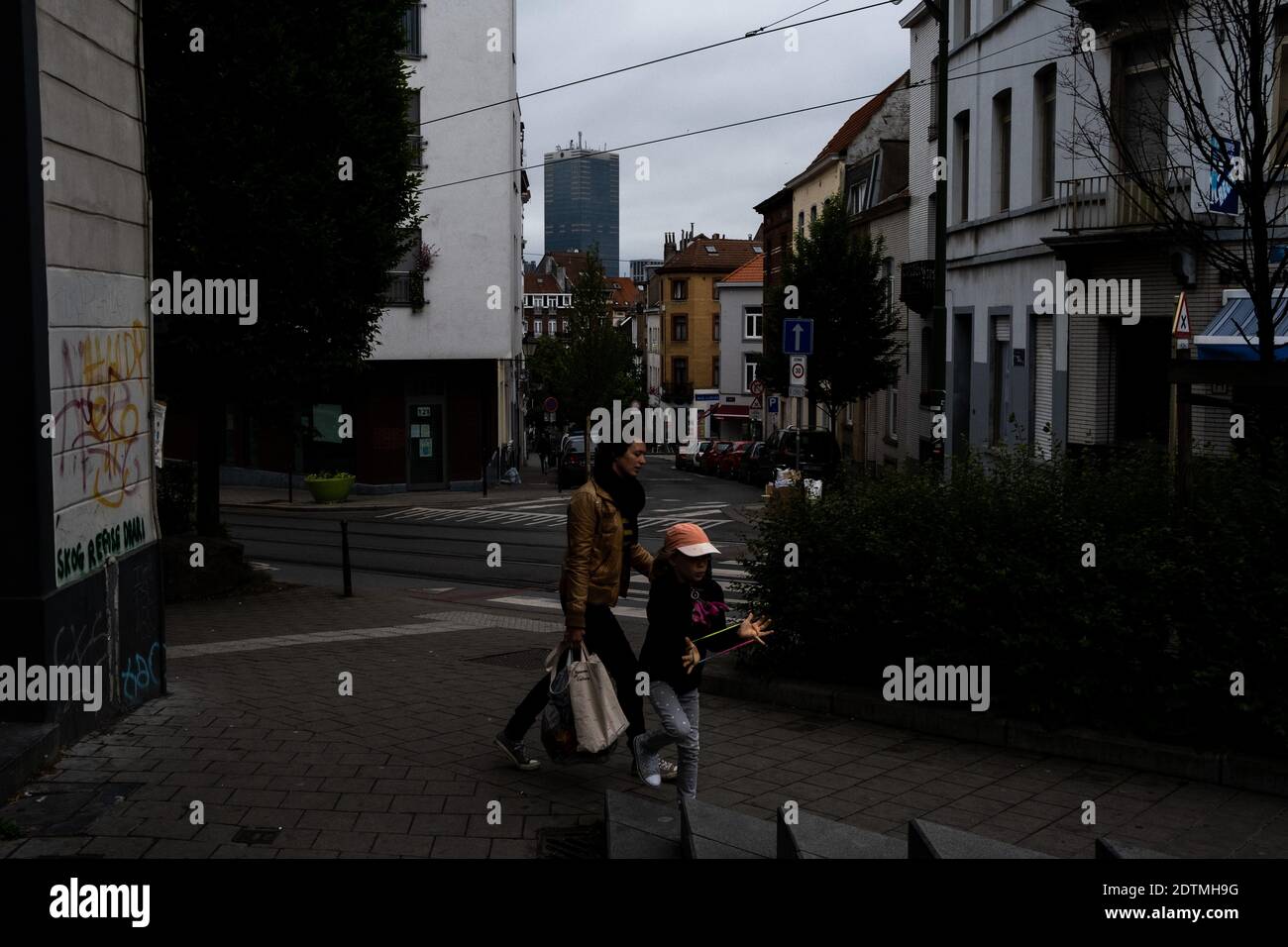 BELGIQUE - Bruxelles Photographie quotidienne à Bruxelles. BELGIO - BRUXELLES Fotografia quotidiana a Bruxelles. Foto Stock
