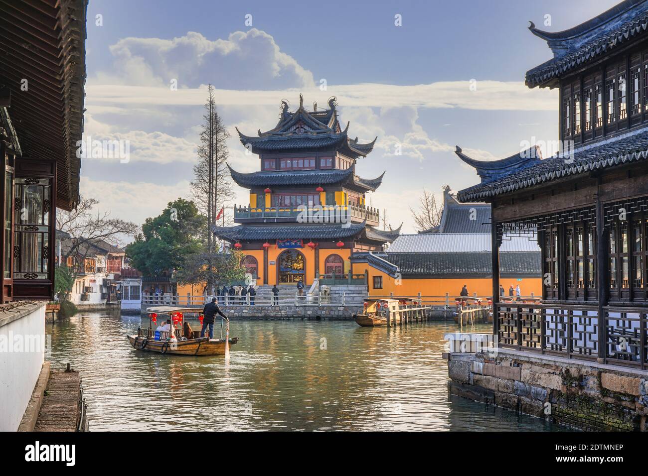 Cina, vicino a Shanghai City, Zujiajiao Village, Foto Stock