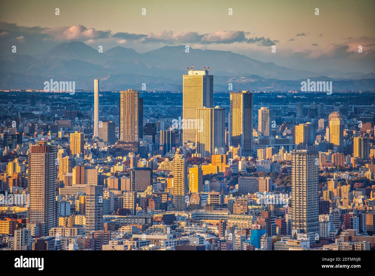 Giappone, Tokyo City, Ikebukuro District Skyline, Sunshine Building Foto Stock