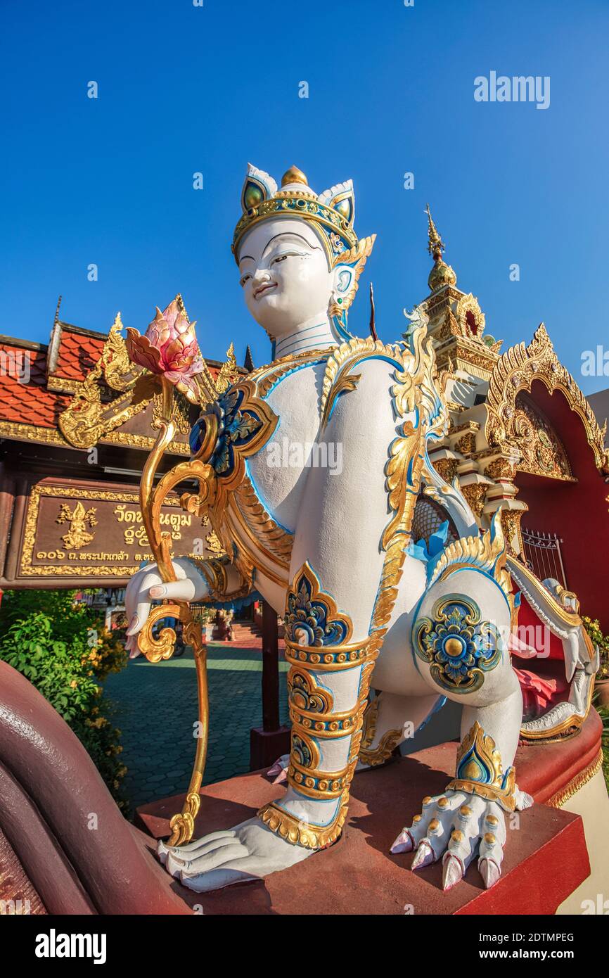Thailandia, Chiang mai City, piccolo tempio vicino a Wat Chedi Luang Foto Stock