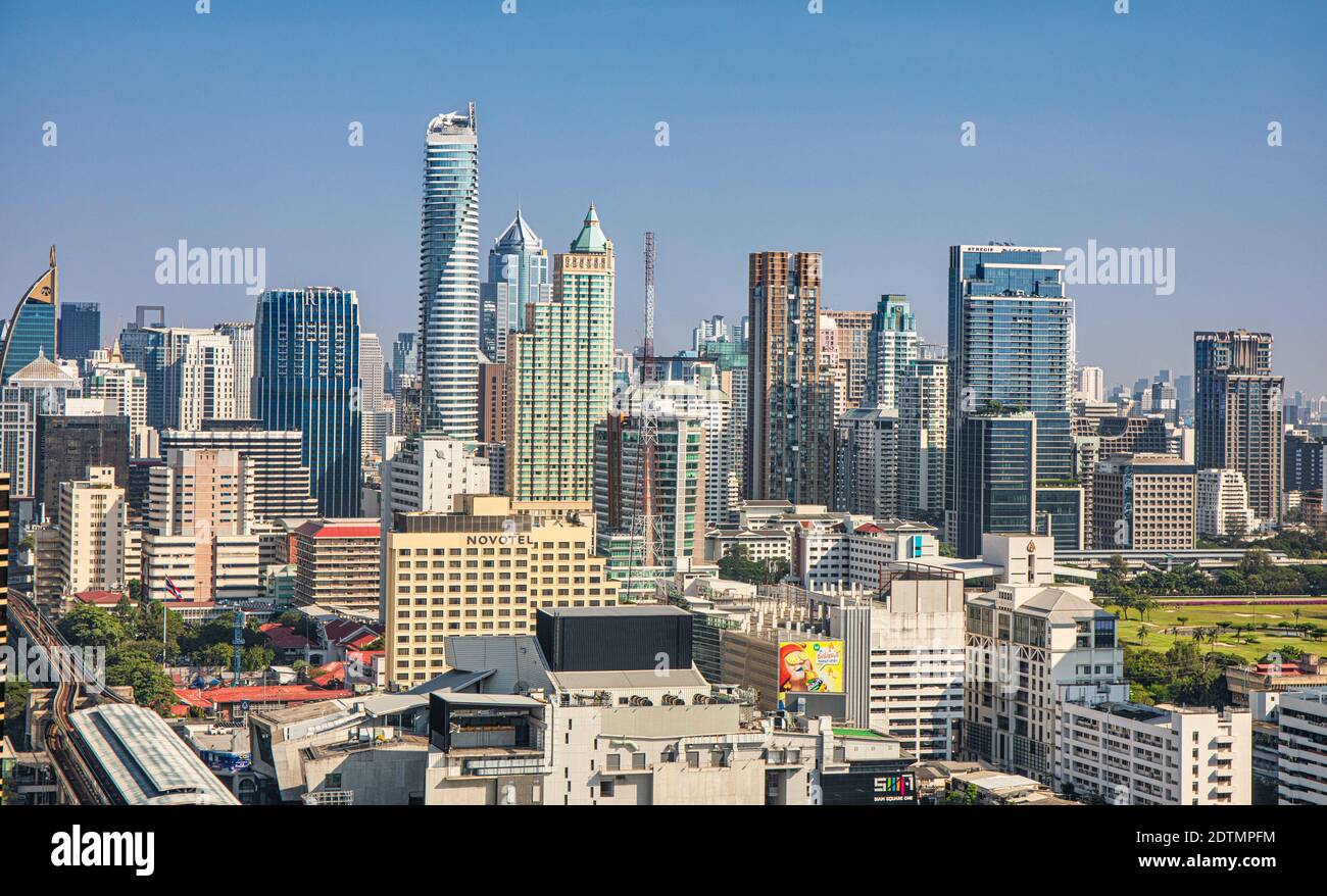 Thailandia, Bangkok, zona di Siam Square, skyline, centro Foto Stock