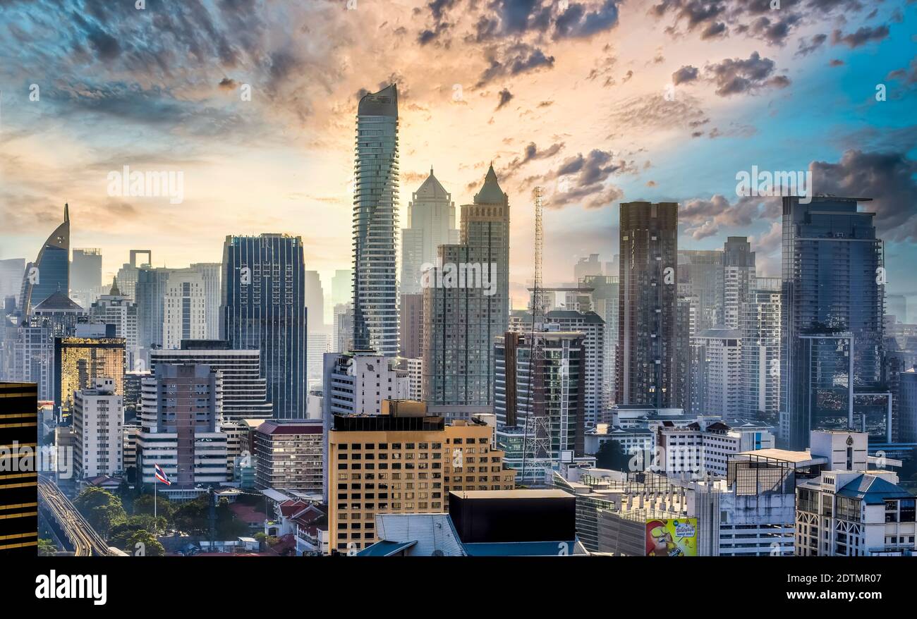 Thailandia, Bangkok, zona di Siam Square, skyline, centro Foto Stock