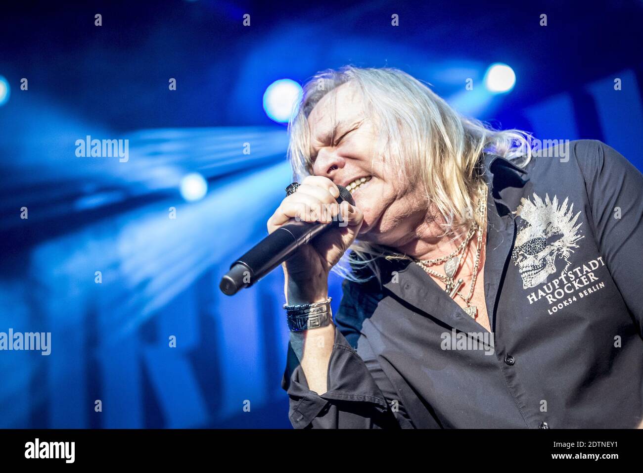 Parigi (Francia), il 2019/01/22, sala concerti la Cigale: La leggendaria band hard rock Uriah Heep è tornata per un concerto in Francia. Foto Stock