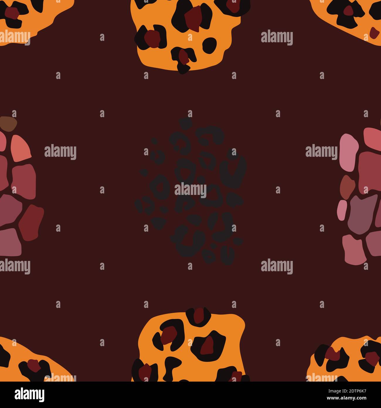 Vettore di stampa mix animale motivo senza giunture. Sfondo astratto Illustrazione Vettoriale