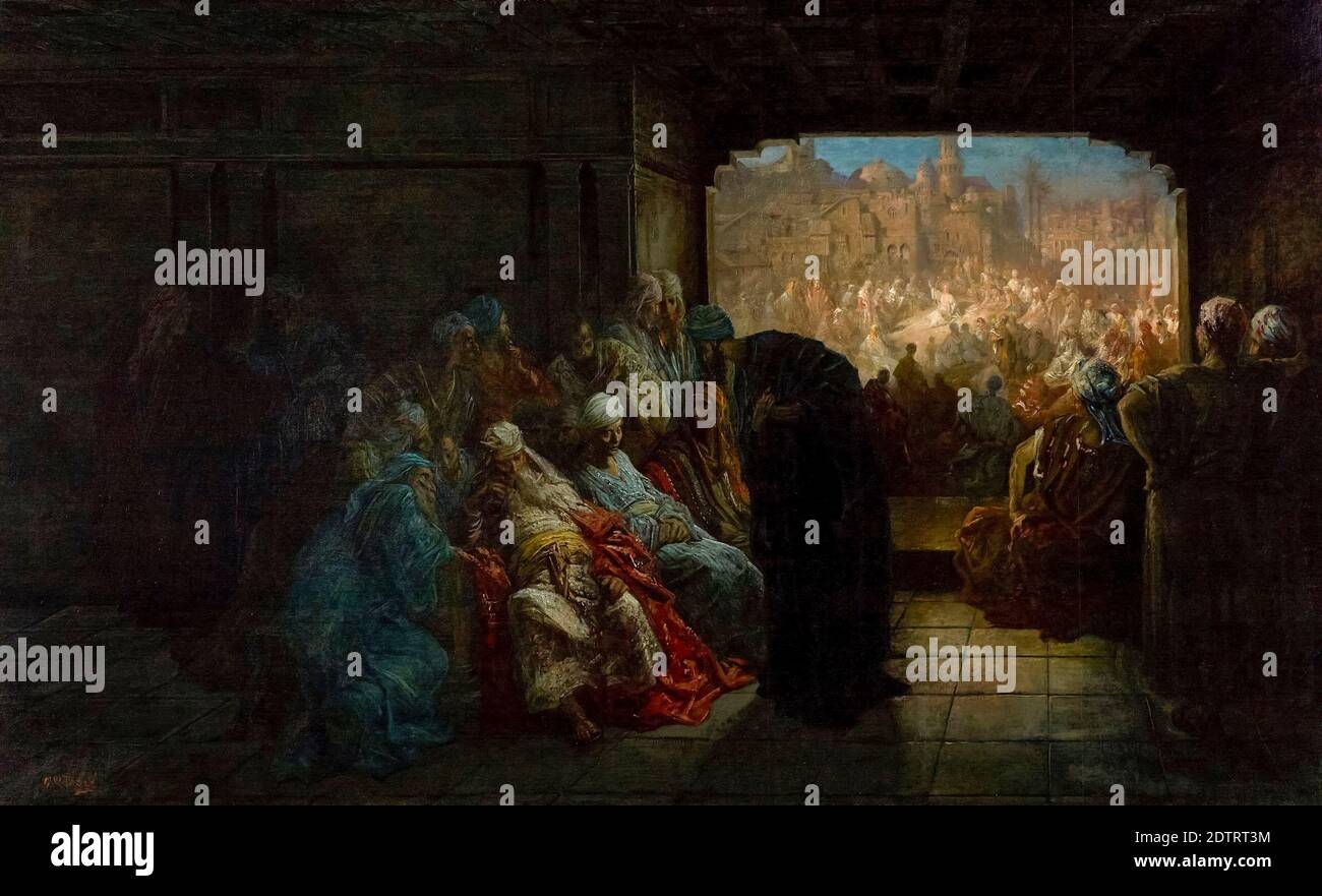 Gustave Doré, la Casa di Caiaphas, pittura, 1875 Foto Stock