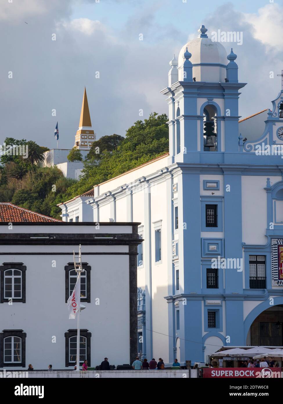 Chiesa Igreja da Misericordia. Capitale Angra do Heroismo, il centro storico è parte del patrimonio mondiale dell'UNESCO. Isola Ilhas Terceira, parte del Foto Stock