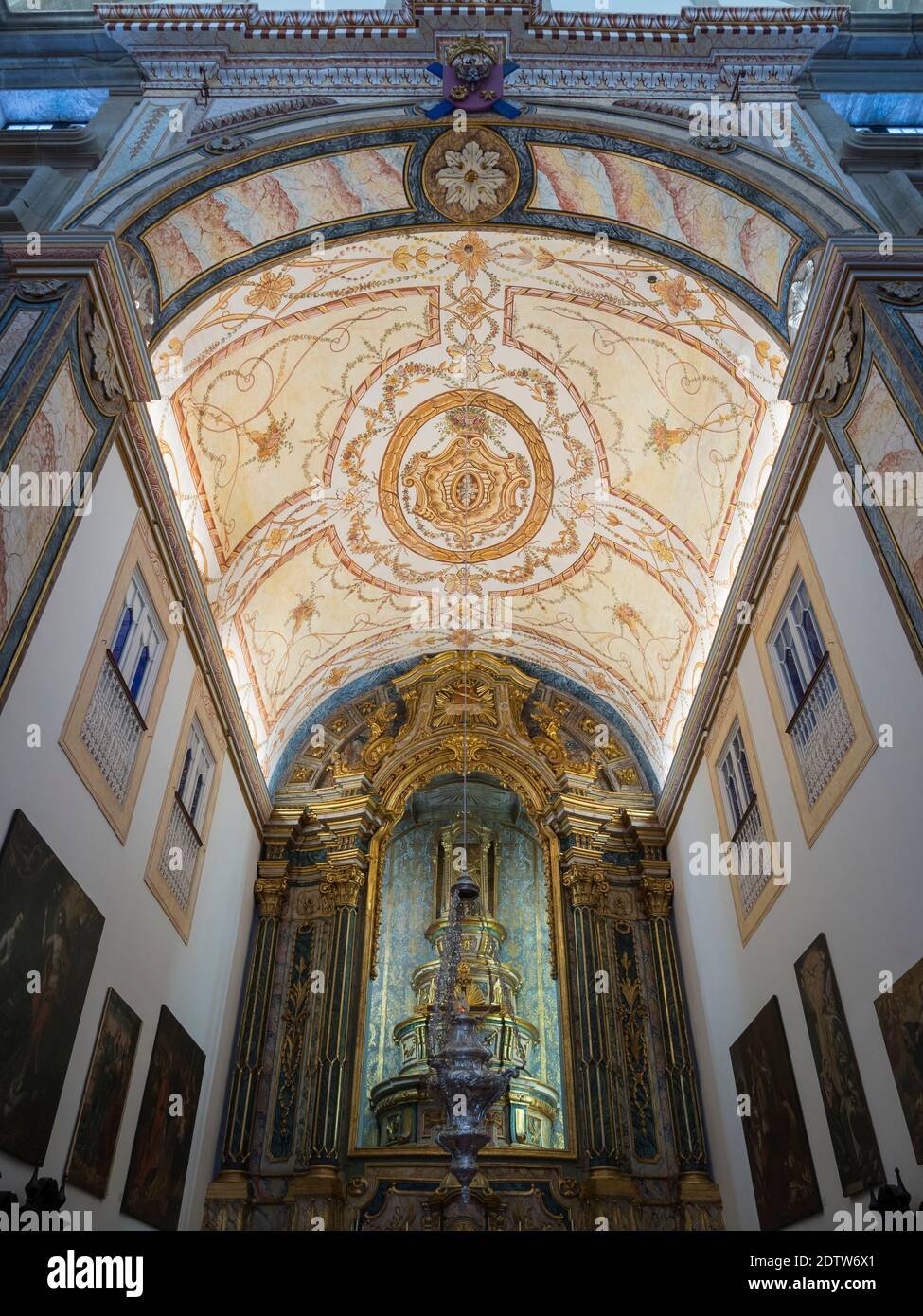 Chiesa Igreja da Misericordia. Capitale Angra do Heroismo, il centro storico è parte del patrimonio mondiale dell'UNESCO. Isola Ilhas Terceira, parte del Foto Stock