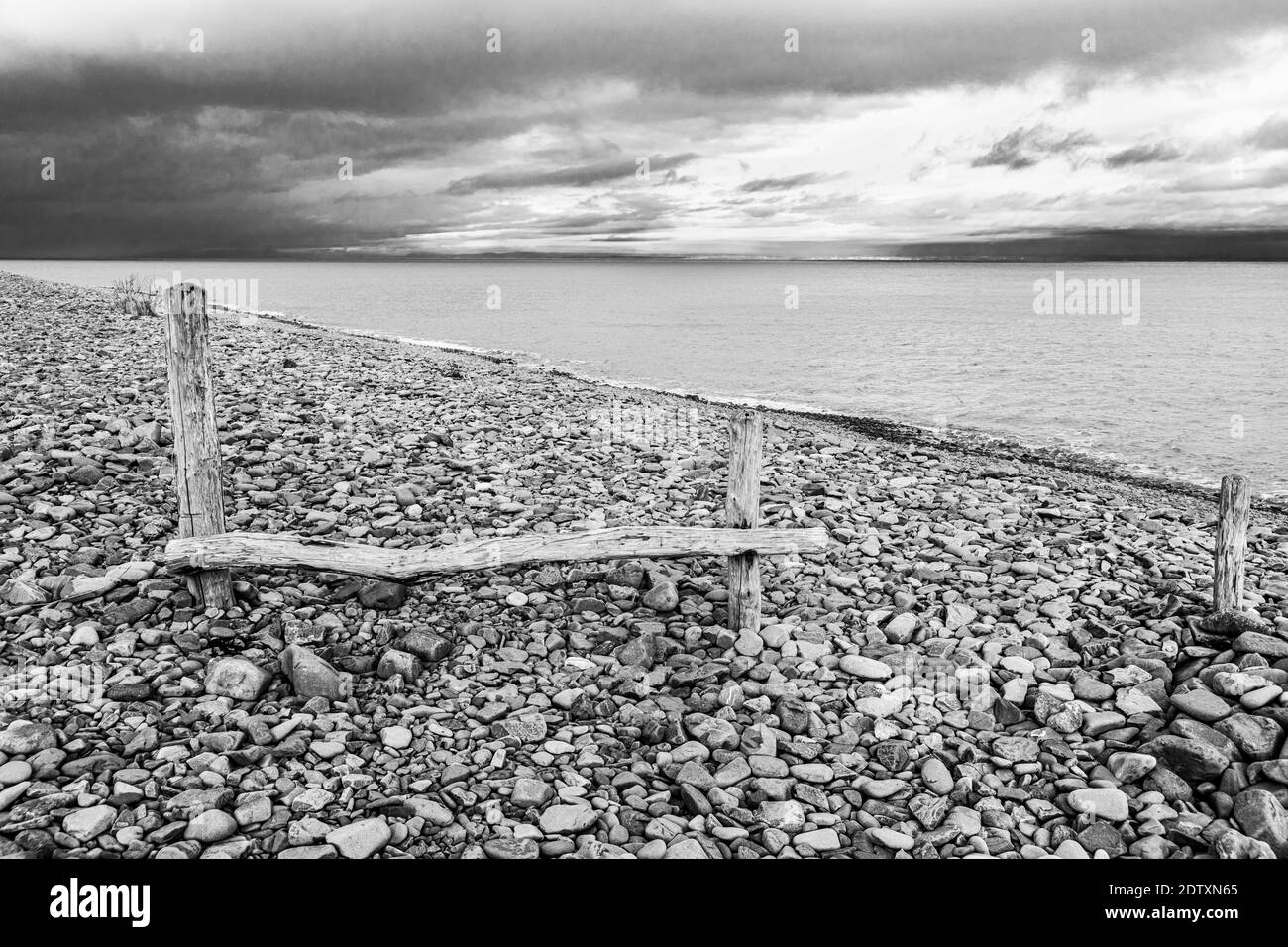 La spiaggia di Porlock Weir, Somerset UK Foto Stock
