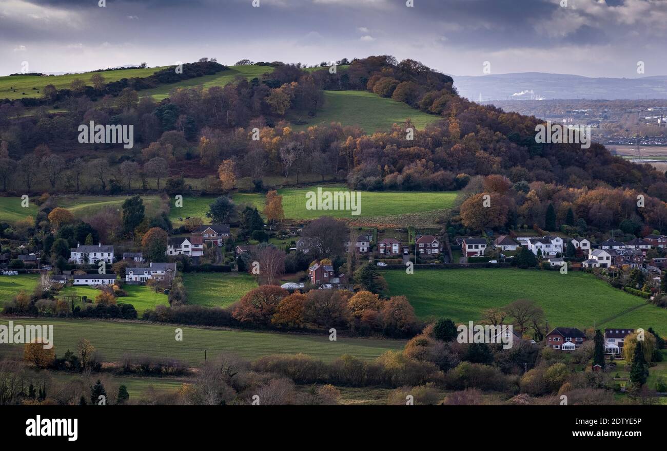 Helsby Hill in autunno, Cheshire, Inghilterra, Regno Unito Foto Stock