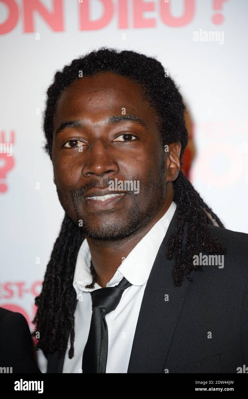 Noom Diawara partecipa alla Premiazione di 'Qu'est-ce qu'on a fait au Bon Dieu' tenutasi a le Grand Rex a Parigi in Francia il 10 aprile 2014. Foto di Nicolas Briquet/ABACAPRESS.COM Foto Stock